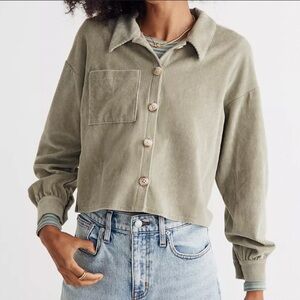 Madewell Corduroy Hartfield Crop Shirt, size M.